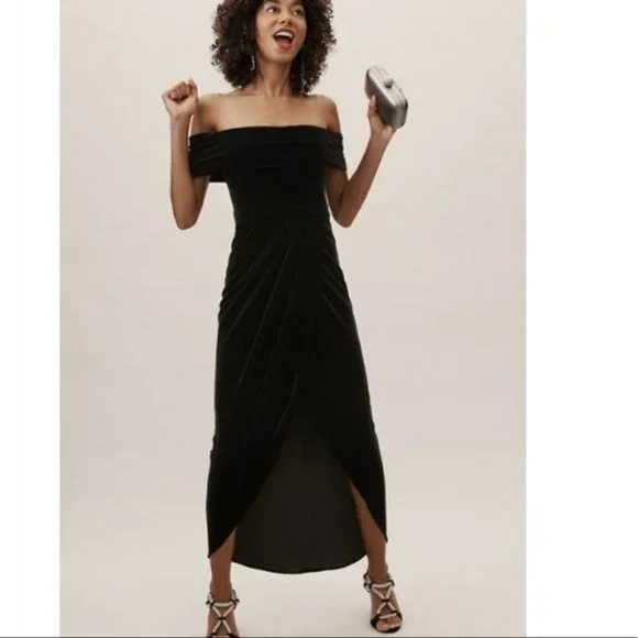 BHLDN | Dresses | Bhldn Edison Black Velvet Tulip Off The Shoulder Midi Dress Size | Poshmark BHLDN | Dresses | Bhldn Edison Black Velvet Tulip Off The Shoulder Midi Dress Size | Poshmark